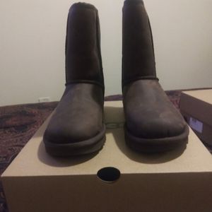 UGG Classic Short Brown Leather Boots